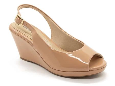 Sandalia peep hotsell toe anabela