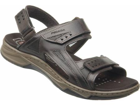Sandália Pegada em Couro Anilina 132207-04 Masculina-Brown Imagem de Sandália Pegada em Couro Anilina 132207-04 Masculina-Brown