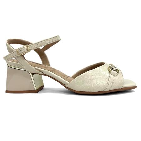 Imagem de Sandália Piccadilly Conforto Salto Bloco 543084 Off White