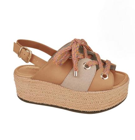 Sandalia Plataforma Flat Feminina Bebece 6 Cm Cadar o Fivela