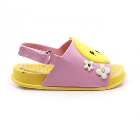 Imagem de Sandália Plugt Menina Feminino Mini Bizz Limão Rosa/Amarelo 201.029