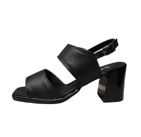 Sandalia preta salto 6 cm sales