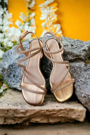 sand lia rasteira feminina com strass metalizado chique prata ouro