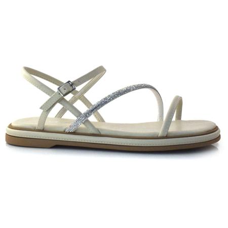 Sand lia Rasteira Feminina Quiz Off White 63 1931 19 Rasteirinha