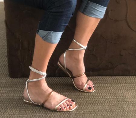 Sandalia rasteira numero 40 sales