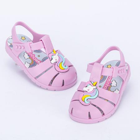 Sand lia Rosa Claro Unic rnio com Glitter Charmosinha Sand lia