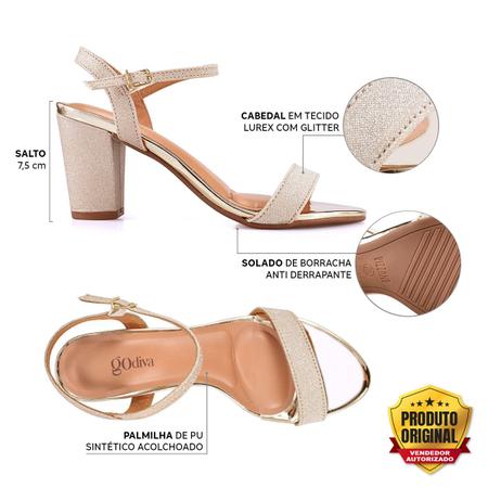 Sandália salto sale vizzano lurex