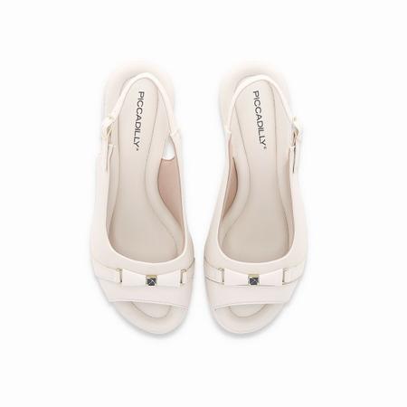 Imagem de Sandália Slingback Paola Salto Médio Off White