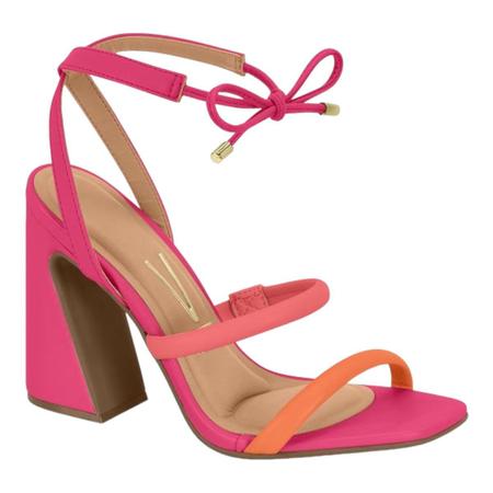 Sandalia Vizzano 6403.205 Salto Alto Grosso De Amarrar La o