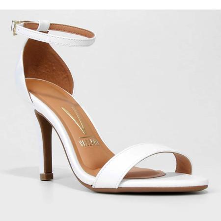 Sand lia Vizzano B sica Salto Alto Feminina Branco e Bege