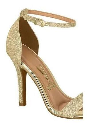 Salto alto sale dourado com glitter