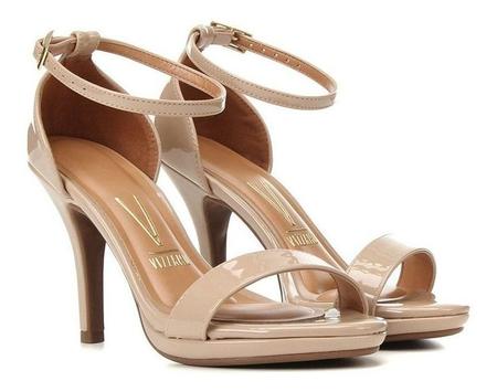 Sand lia Vizzano Salto Meia Pata Verniz Salto Fino Bege 6210655