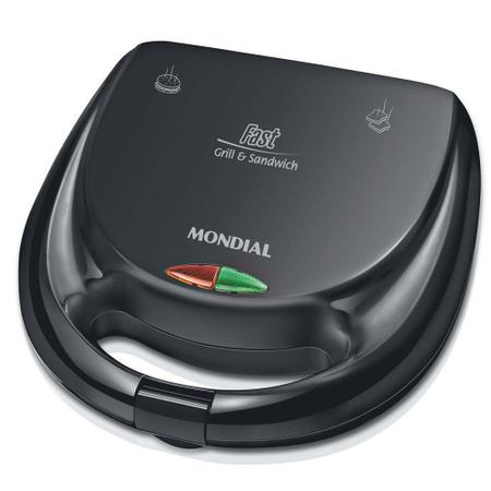 Imagem de Sanduicheira Fast Grill e Sandwich Mondial S-12 750W Preta