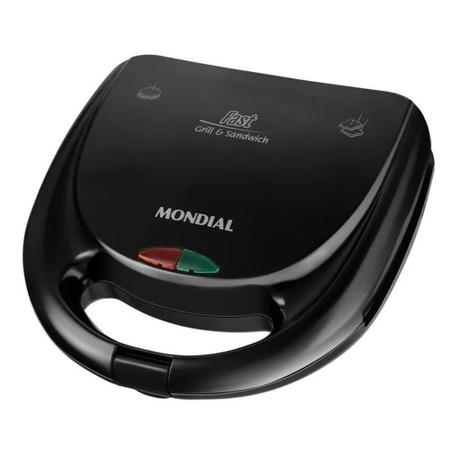 Imagem de Sanduicheira Fast Grill e Sandwich S-12 750W Preto - MONDIAL