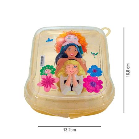 Imagem de Sanduicheira Infantil Princesas Disney de Plástico Lancheira Escolar Plasútil