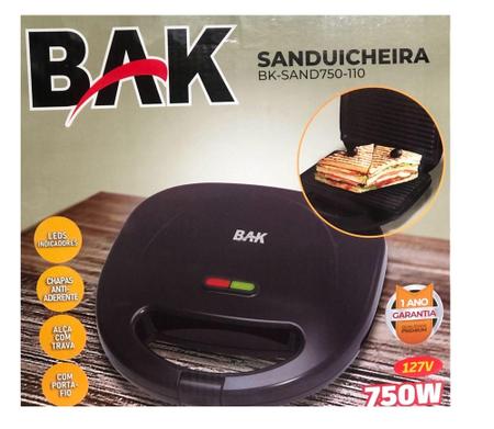 Sanduicheira Mini Grill Bank Gourmet Preto 750w 127 V Imagem de Sanduicheira Mini Grill Bank Gourmet Preto 750w 127 V
