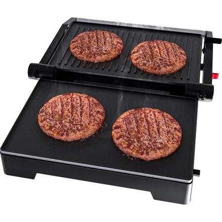 Imagem de Sanduicheira Mini Grill Elétrico Oster Inox 2 em 1 - 127v