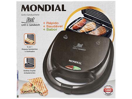 Imagem de Sanduicheira Mondial Fast Grill e Sandwich