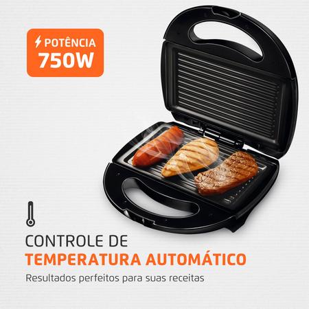 Imagem de Sanduicheira Mondial Fast Grill e Sandwich S-12 127v Preto