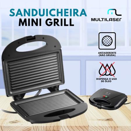 Imagem de Sanduicheira Multilaser Minigrill Antiaderente Dupla Ondulada 127v