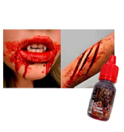 Sangue Artificial Comestível p/ Fazer Maquiagem de Vampiro