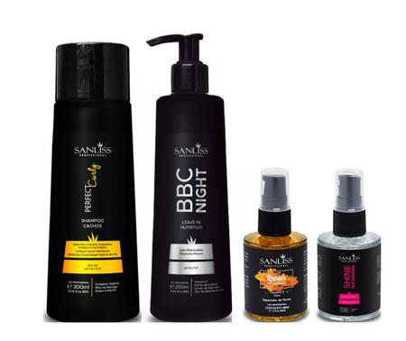 Imagem de Sanliss Perfect Curly Shampoo e BBC Night e Repair Macadâmia e Shine Macadâmia