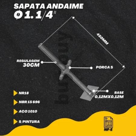 Imagem de Sapata Em Aço Com Ajuste Andaimes Tubular 1 . 4 Peças