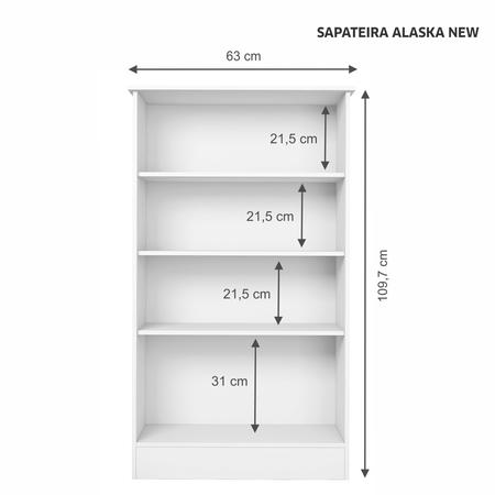 Imagem de Sapateira 2 Portas 63cm Multiuso Armário Balcão Marrom Nogal