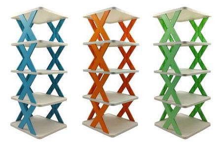Sapateira 5 Andares Vertical Organizador Sapatos Desmontável - Kadê Imagem de Sapateira 5 Andares Vertical Organizador Sapatos Desmontável
