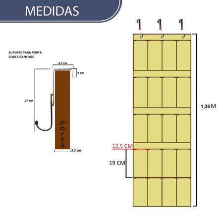 Imagem de Sapateira de Porta Vertical 10 Pares Organizador Multiuso Prática