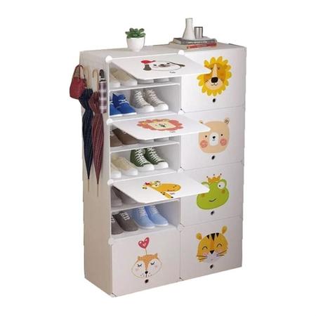 Sapateira infantil 8 modulos com prateleiras armario modular organizador de  brinquedos guarda roupa - KANGUR - Sapateira - Magazine Luiza