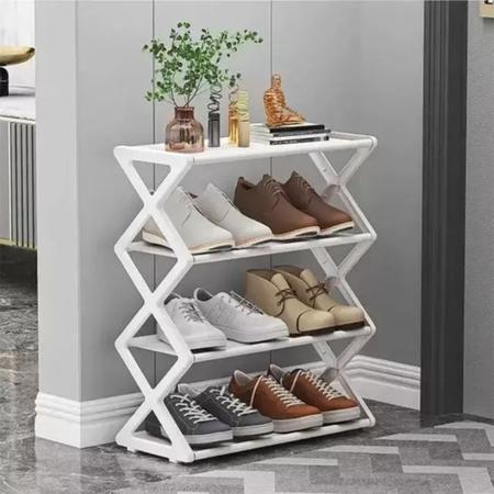Sapateira Porta Sapato Organizador Multiuso Retrátil Premium / 8 Pares - 4 Andares - Fwb Imagem de Sapateira Porta Sapato Organizador Multiuso Retrátil Premium / 8 Pares - 4 Andares