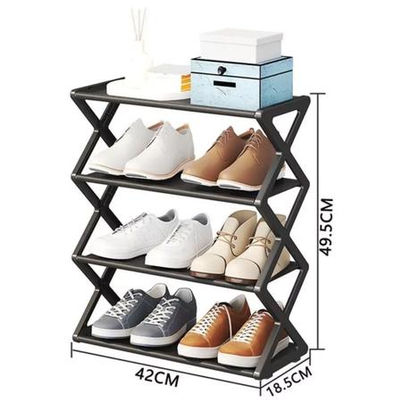 Sapateira Porta Sapato Organizador Multiuso Retrátil Premium / 8 Pares - 4 Andares - Fwb Imagem de Sapateira Porta Sapato Organizador Multiuso Retrátil Premium / 8 Pares - 4 Andares