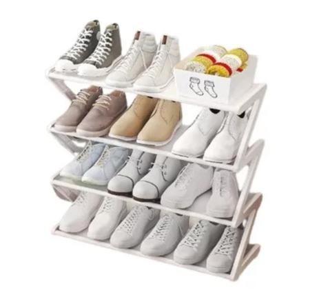 Sapateira Rack Organizador Porta Sapatos 4 Andares 8 Pares - SHR Imagem de Sapateira Rack Organizador Porta Sapatos 4 Andares 8 Pares