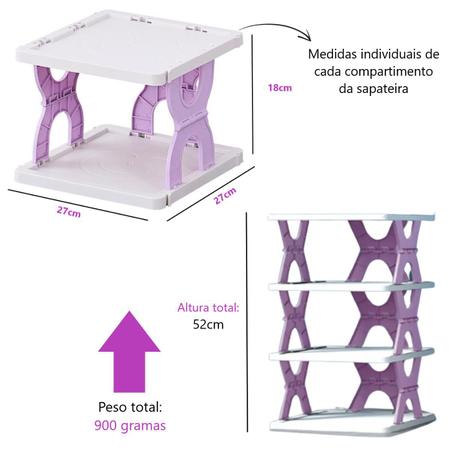 Sapateira Vertical Organizadora Multiuso Pares Prateleira 04 Divisórias  Calçados Bolsas Grande - Houss - Sapateira - Magazine Luiza