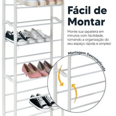 Sapateira Vertical para até 30 Pares com 10 prateleiras