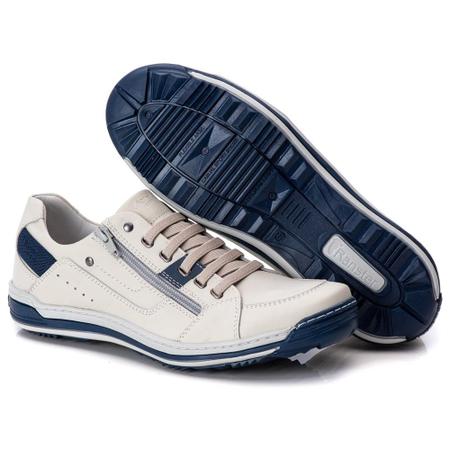 Sapatênis Couro Masculino Cadarço Zíper Casual Dia a Dia - Ranster Imagem de Sapatênis Couro Masculino Cadarço Zíper Casual Dia a Dia