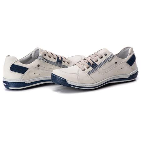 Sapatênis Couro Masculino Cadarço Zíper Casual Dia a Dia - Ranster Imagem de Sapatênis Couro Masculino Cadarço Zíper Casual Dia a Dia