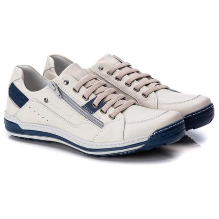 Sapatênis Couro Masculino Cadarço Zíper Casual Dia a Dia - Ranster Imagem de Sapatênis Couro Masculino Cadarço Zíper Casual Dia a Dia