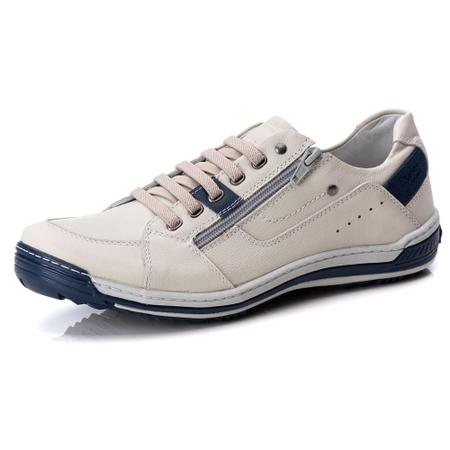 Sapatênis Couro Masculino Cadarço Zíper Casual Dia a Dia - Ranster Imagem de Sapatênis Couro Masculino Cadarço Zíper Casual Dia a Dia