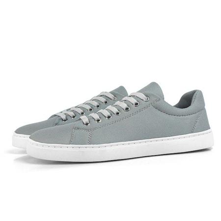 Sapatênis Masculino Confortável Casual Cinza Modelo Elegante - Nshoes Imagem de Sapatênis Masculino Confortável Casual Cinza Modelo Elegante