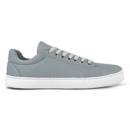 Sapatênis Masculino Confortável Casual Cinza Modelo Elegante - Nshoes Imagem de Sapatênis Masculino Confortável Casual Cinza Modelo Elegante