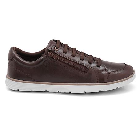 Sapatênis Masculino Tênis Casual Couro Sola Antiderrapante Confortável Café - Bootz Imagem de Sapatênis Masculino Tênis Casual Couro Sola Antiderrapante Confortável Café