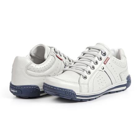 Sapatênis Tênis Couro Natural Linha Conforto - Reverso - 3019 - Off White -  Outros Moda e Acessórios - Magazine Luiza
