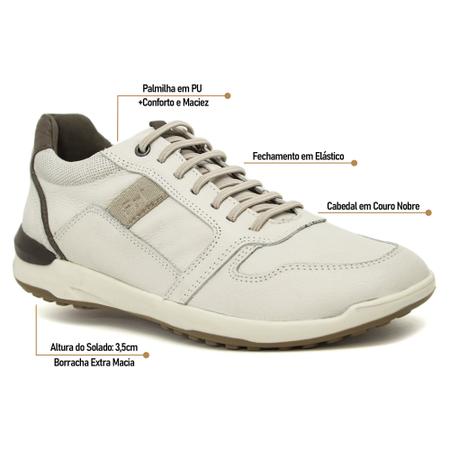 Sapat nis T nis Masculino Ferricelli Adaption 4cm Couro Cadar o