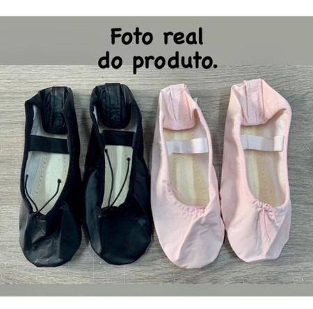 Imagem de Sapatilha Balé Ballet meia ponta infantil e adulto em Sintético - Sola inteira