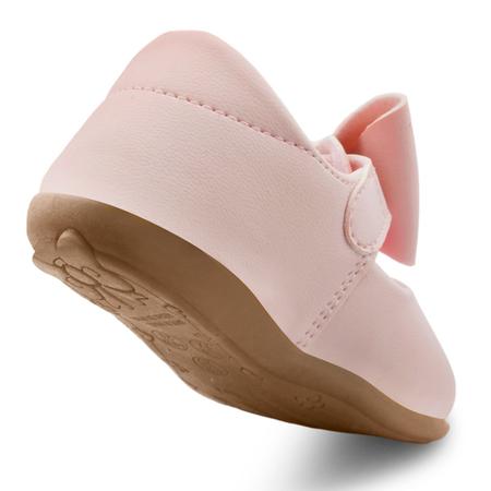 Imagem de Sapatilha Infantil Menina Bebê Mz Shoes Sapatinho Laço Rosa