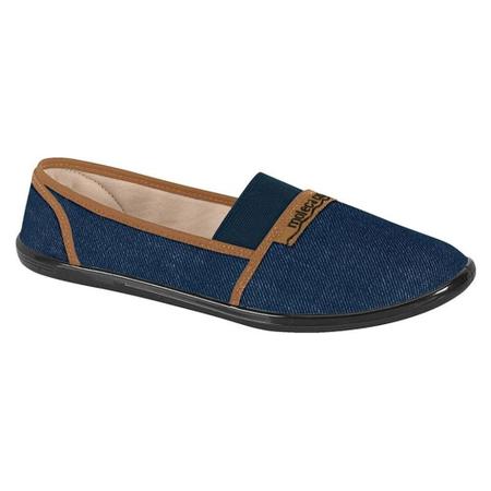 Sapatilha Moleca Tradicional Marinho Camel 52059 Sapatilha