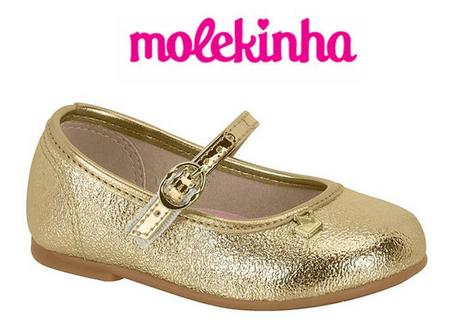 Sapatilha molekinha store bebe dourada