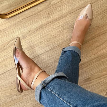 Imagem de Sapatilha Slingback Belly Vinil Nude